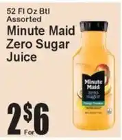 Super Fresh Minute Maid Zero Sugar Juice offer