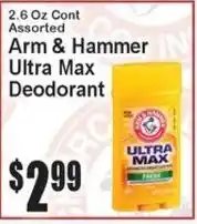 Super Fresh Arm & Hammer Ultra Max Deodorant offer