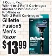 Super Fresh Gillette Fusion5 Men's Razor offer