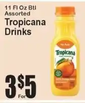 Super Fresh Tropicana drinks offer