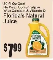 Super Fresh Florida's Natural Juice offer