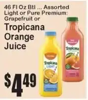 Super Fresh Tropicana orange juice offer