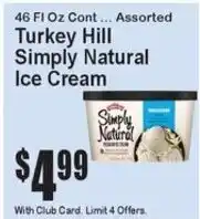 Super Fresh Turkey Hill Simply Natural Ice Cream offer