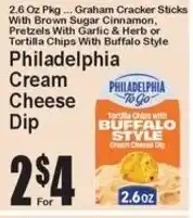 Super Fresh Philadelphia cream cheese dip offer