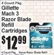 Super Fresh Gillette Mach 3 Razor Blade Refill Cartridges offer