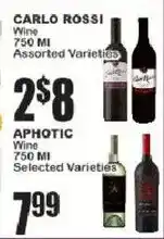 Key Food Carlo Rossi wine assorted varieties offer