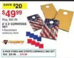 Dunham's Sports Triumph 8-pack stars and stripes cornhole bag set offer