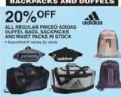 Dunham's Sports Adidas backpacks and duffels offer