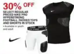 Dunham's Sports Nike Pro Hyperstrong Football Padded Tops and Shorts offer