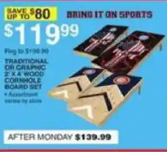 Dunham's Sports Bring It On Sports 2 x 4 Wood Cornhole Board Set offer
