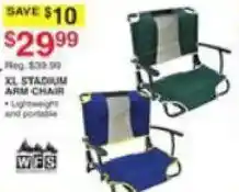 Dunham's Sports XL stadium arm chair offer