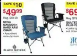 Dunham's Sports Black Sierra Mesa Mammoth Hard Arm Chair offer