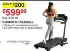 Dunham's Sports Pro-Form Carbon TL Treadmill offer