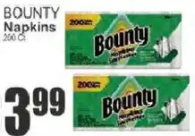 Key Food Bounty napkins offer