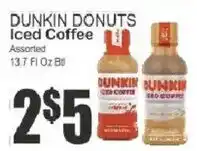 Key Food Dunkin Donuts Iced Coffee offer