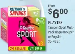 Commissary Playtex tampon sport multi-pack regular/super offer