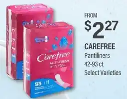 Commissary Carefree Pantiliners offer