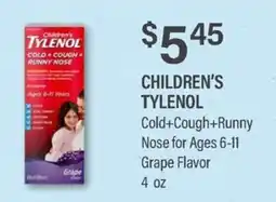 Commissary Children's Tylenol Cold+Cough+Runny Nose offer