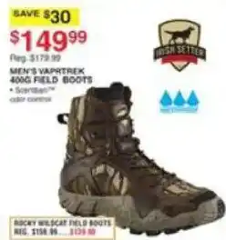 Dunham's Sports Irish Setter men's vaportrek 400g field boots offer