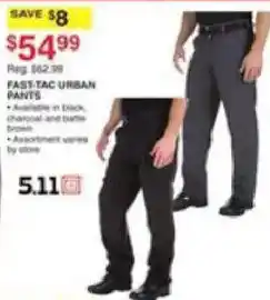 Dunham's Sports Fast-tac urban pants offer