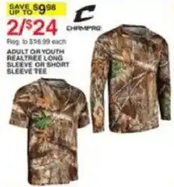 Dunham's Sports Champion Realtree Long Sleeve or Short Sleeve Tee offer