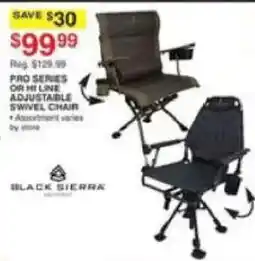Dunham's Sports Black Sierra Pro Series Or Hi Line Adjustable Swivel Chair offer
