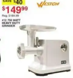 Dunham's Sports Weston 750 watt heavy duty grinder offer
