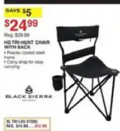 Dunham's Sports Black Sierra Hd Tri-Hunt Chair With Back offer