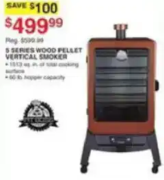 Dunham's Sports S series wood pellet vertical smoker offer