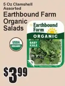 Super Fresh Earthbound Farm Organic Salads offer