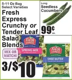 Super Fresh Fresh Express salad blends offer