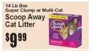 Super Fresh Scoop Away cat litter offer