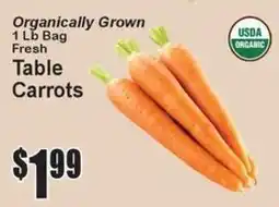 Super Fresh Organically Grown Table Carrots offer