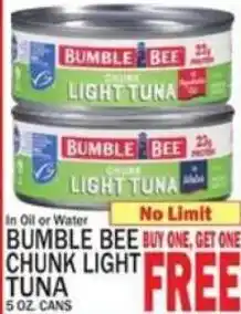 C Town Bumble Bee chunk light tuna offer