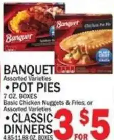 C Town Banquet pot pies offer