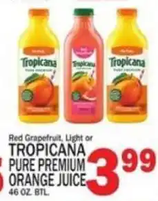 C Town Tropicana pure premium orange juice offer