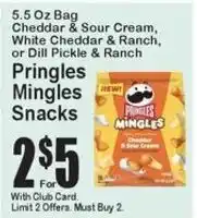 Super Fresh Pringles Mingles Snacks offer