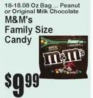 Super Fresh M&M's Family Size Candy offer