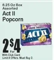 Super Fresh Act II Popcorn offer