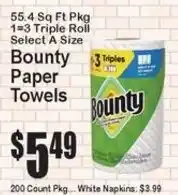 Super Fresh Bounty paper towels offer