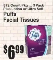 Super Fresh Puffs Facial Tissues offer