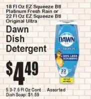 Super Fresh Dawn dish detergent offer