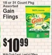 Super Fresh Gain Flings offer