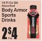 Super Fresh Body Armor sports drinks offer