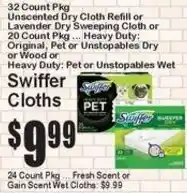 Super Fresh Swiffer cloths offer