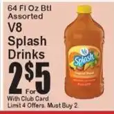 Super Fresh V8 Splash Drinks offer