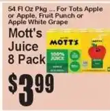 Super Fresh Mott's Juice offer