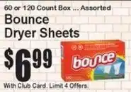 Super Fresh Bounce Dryer Sheets offer