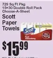 Super Fresh Scott paper towels offer