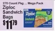 Super Fresh Ziploc sandwich bags offer
